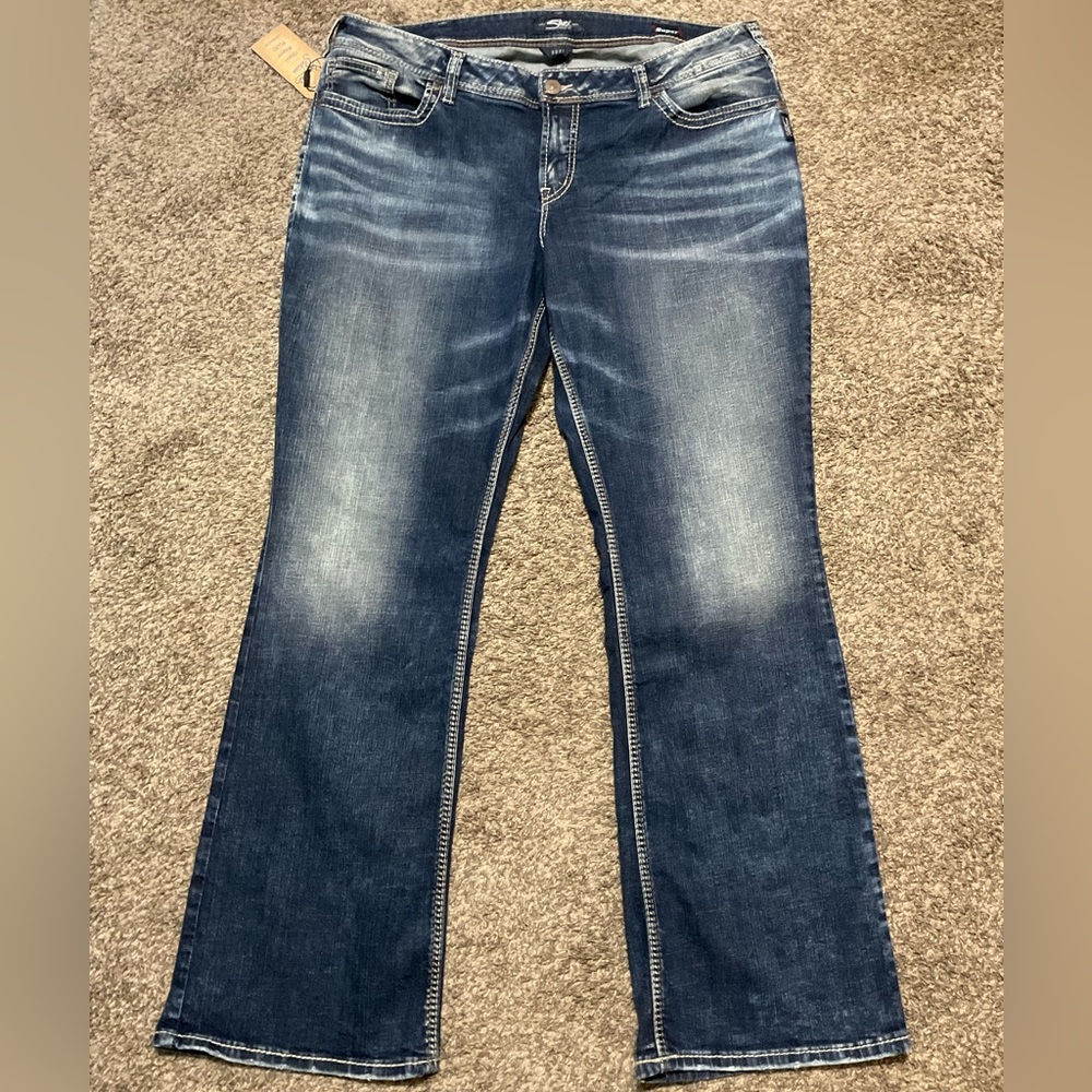 Silver Jeans Women's Dark Blue Boot Cut Jeans